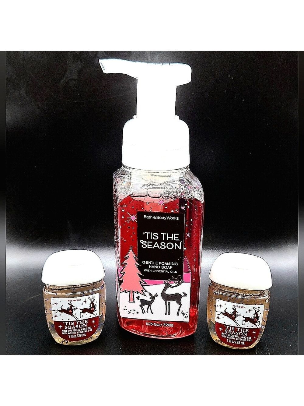 TIS THE SEASON GENTLE FOAMING HAND SOAP & 2 HAND SANITIZERS